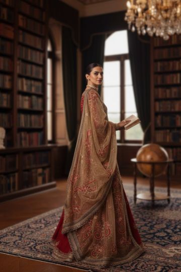 Luxury Embroidered Bridal Sharara Set