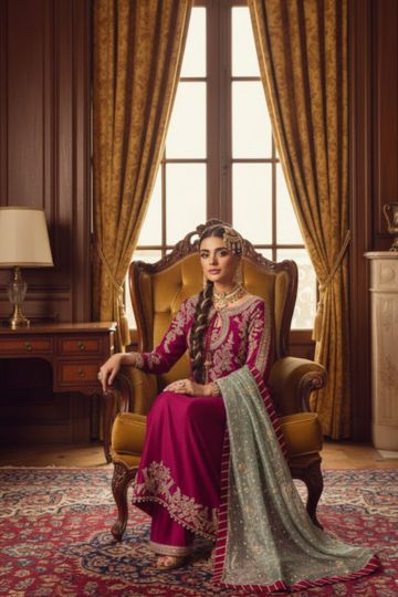 Embroidered Straight Kurta Set with Dupatta