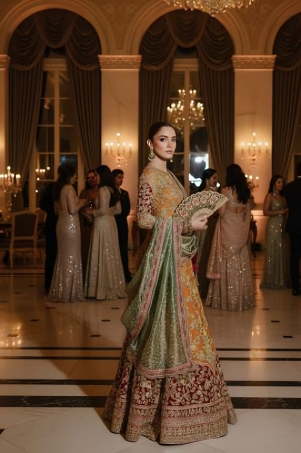 Heavy Embroidered Bridal Gharara Set