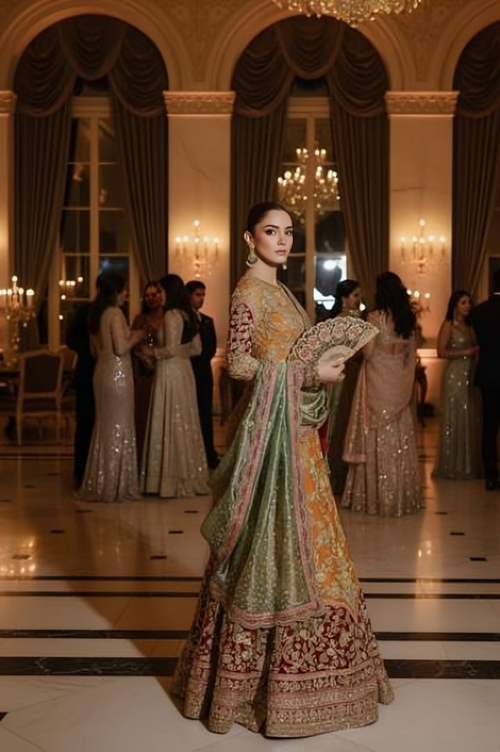 Heavy Embroidered Bridal Gharara Set