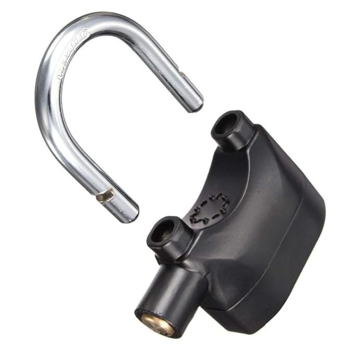 Alarm Padlock Anti-Theft Siren Lock with 3 Keys for Bike, Gate & Door