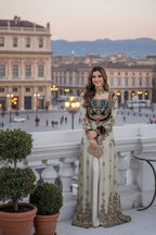 Embroidered Elegance Long Dress Classic Eastern Glam