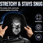 Creepy Face Car Headrest Cover – Stretchable Horror Headrest Protector | Funny Scary Car Interior Decoration & Prank Accessory