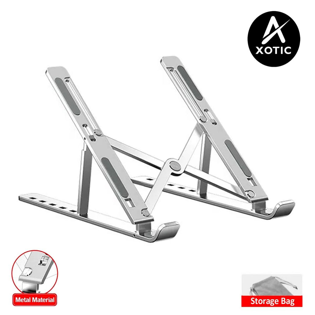 Metal Laptop Stand – Portable Foldable Adjustable Aluminum Laptop Holder for Desk & Office