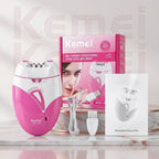 Kemei KM-189 Ladies Epilator – Rechargeable Cordless Hair Remover for Women with 2-Speed Precision Epilation