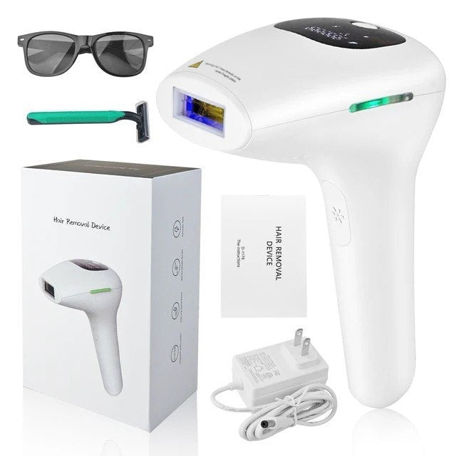 IPL Laser Hair Removal Device – At-Home IPL Hair Remover for Women & Men with Adjustable Intensity for Face, Arms, Legs & Body