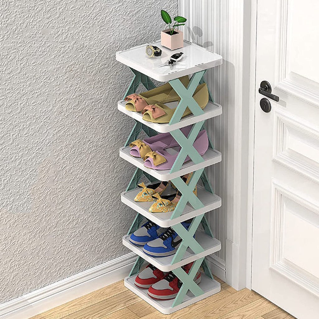 X-Frame Shoe Rack – Multi-Tier Vertical Shoe Stand for Home