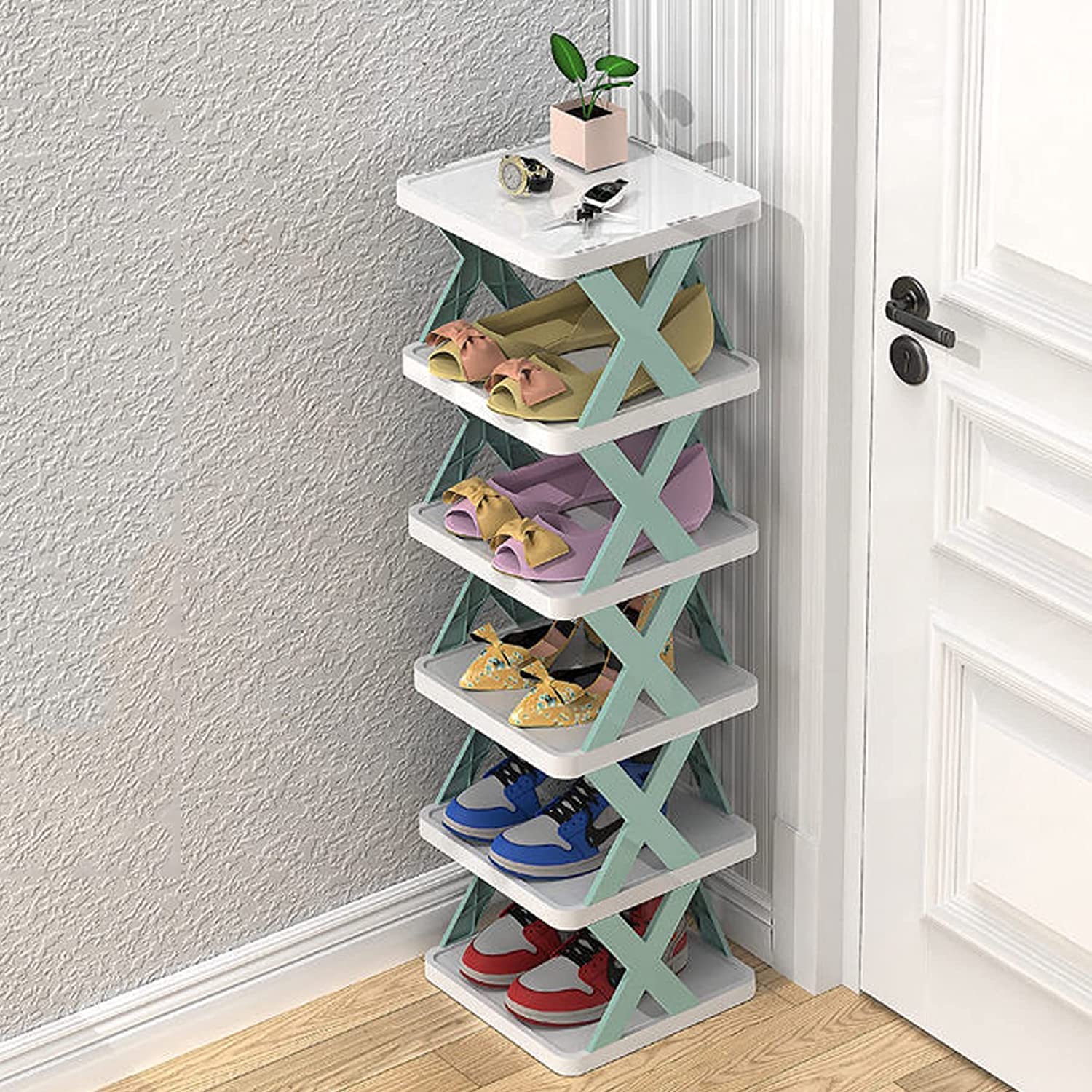 X-Frame Shoe Rack – Multi-Tier Vertical Shoe Stand for Home