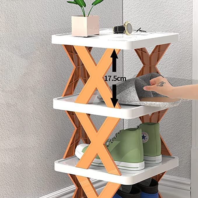 X-Frame Shoe Rack – Multi-Tier Vertical Shoe Stand for Home