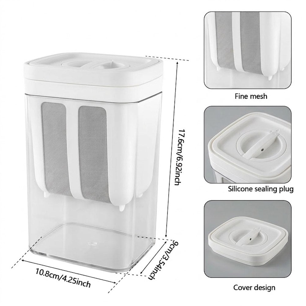 1100ML Greek Yogurt & Curd Strainer Maker Multi-Purpose Mesh Filter Container