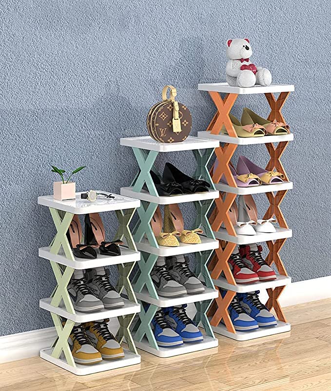 X-Frame Shoe Rack – Multi-Tier Vertical Shoe Stand for Home
