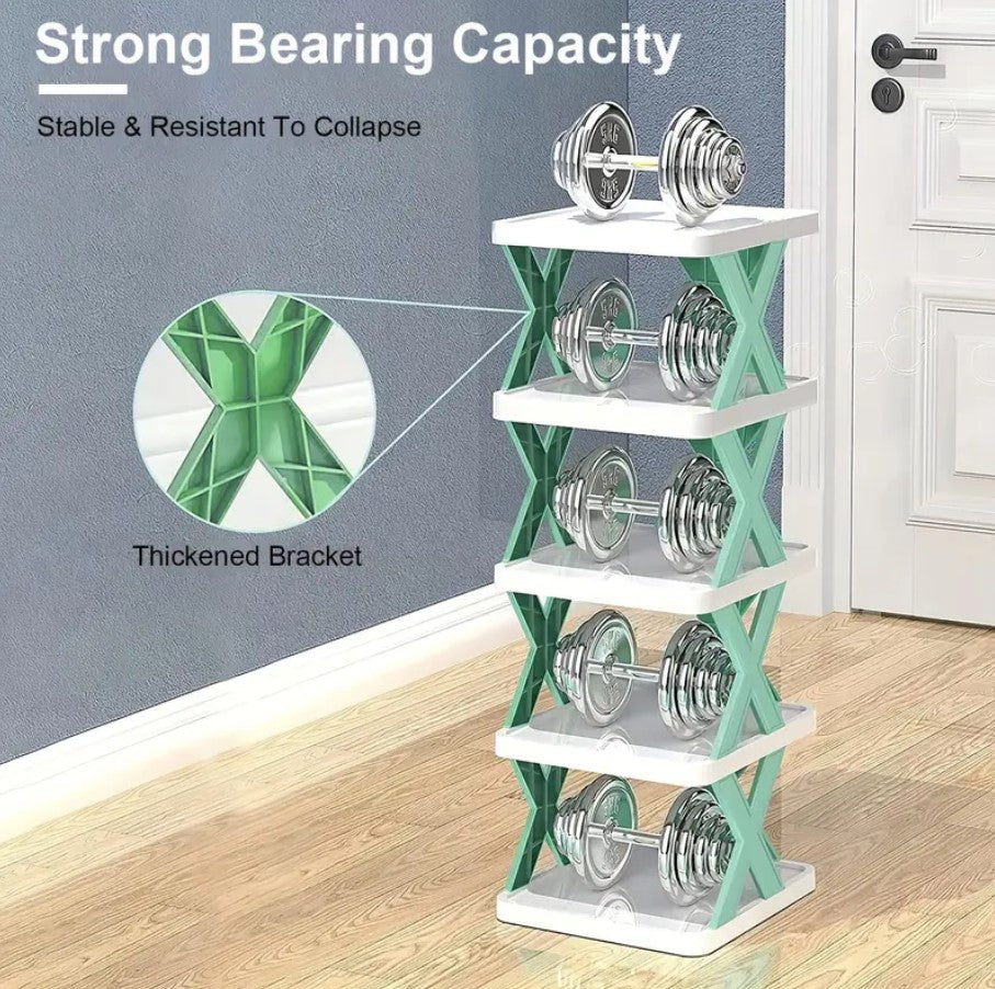X-Frame Shoe Rack – Multi-Tier Vertical Shoe Stand for Home