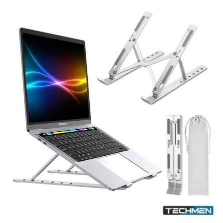 Metal Laptop Stand – Portable Foldable Adjustable Aluminum Laptop Holder for Desk & Office
