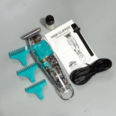 Daling Transparent Body Hair Trimmer – Rechargeable Professional Cordless Beard & Hair Clipper with LED Display
