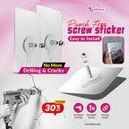 Self Adhesive Screw Hook Stickers – Strong Wall Hanging Hooks for Kitchen, Bathroom, Clothes, Keys & Home Organization | Pack of 10/20/30