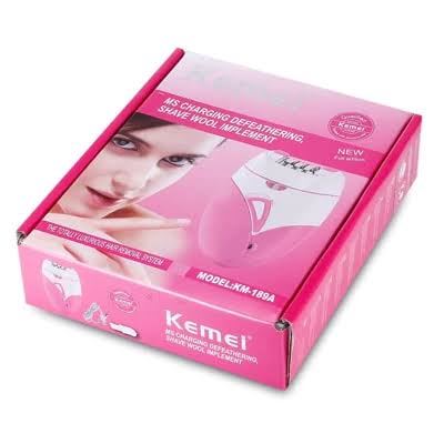 Kemei KM-189 Ladies Epilator – Rechargeable Cordless Hair Remover for Women with 2-Speed Precision Epilation