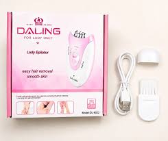 Daling DL-6032 Lady Epilator – Cordless Rechargeable Electric Hair Remover for Women with LED Light