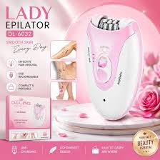 Daling DL-6032 Lady Epilator – Cordless Rechargeable Electric Hair Remover for Women with LED Light
