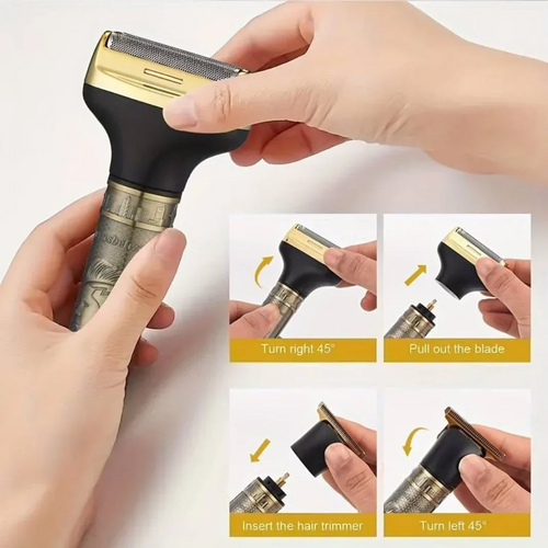 3-in-1 Professional Grooming Kit for Men Electric Shaver, Hair Trimmer