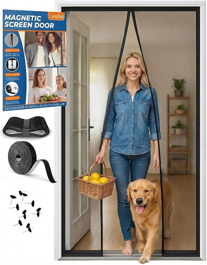 Magnetic Mesh Screen Door 52 Magnet Auto-Close Bug