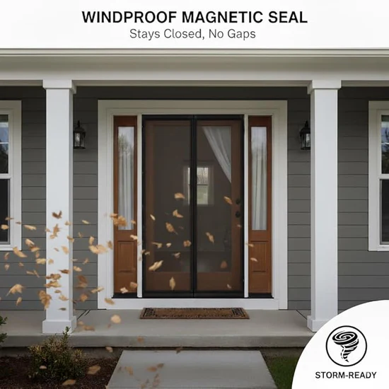 Magnetic Mesh Screen Door 52 Magnet Auto-Close Bug