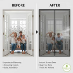 Magnetic Mesh Screen Door 52 Magnet Auto-Close Bug