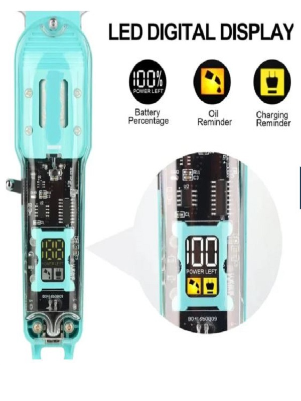 Daling Professional Hair Clipper Transparent Body & LED Display