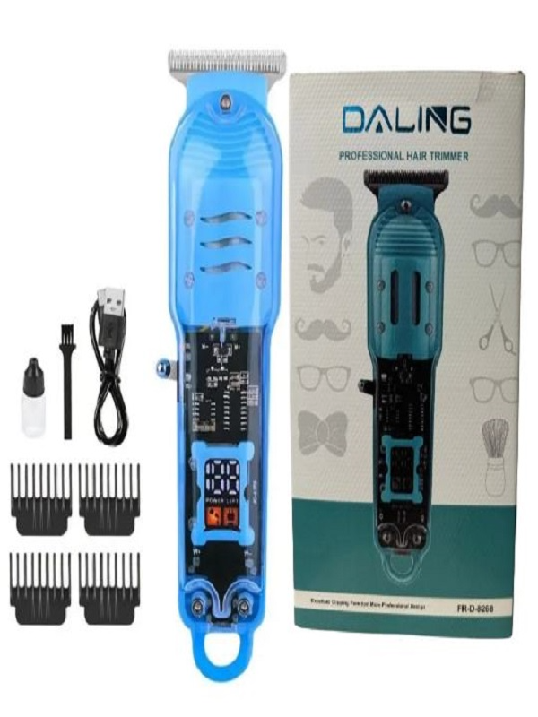 Daling Professional Hair Clipper Transparent Body & LED Display