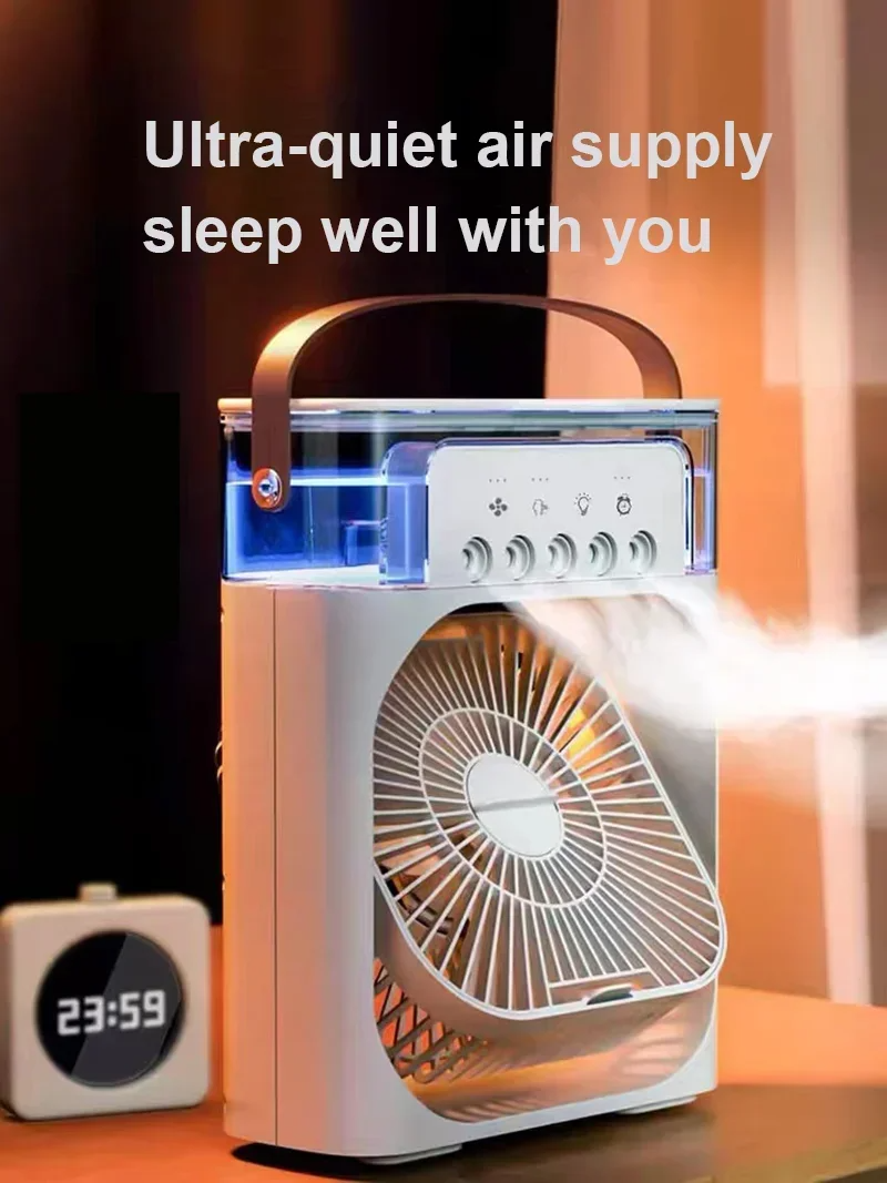 Portable Mini Air Cooler Fan with 5 Nozzle Mist Spray