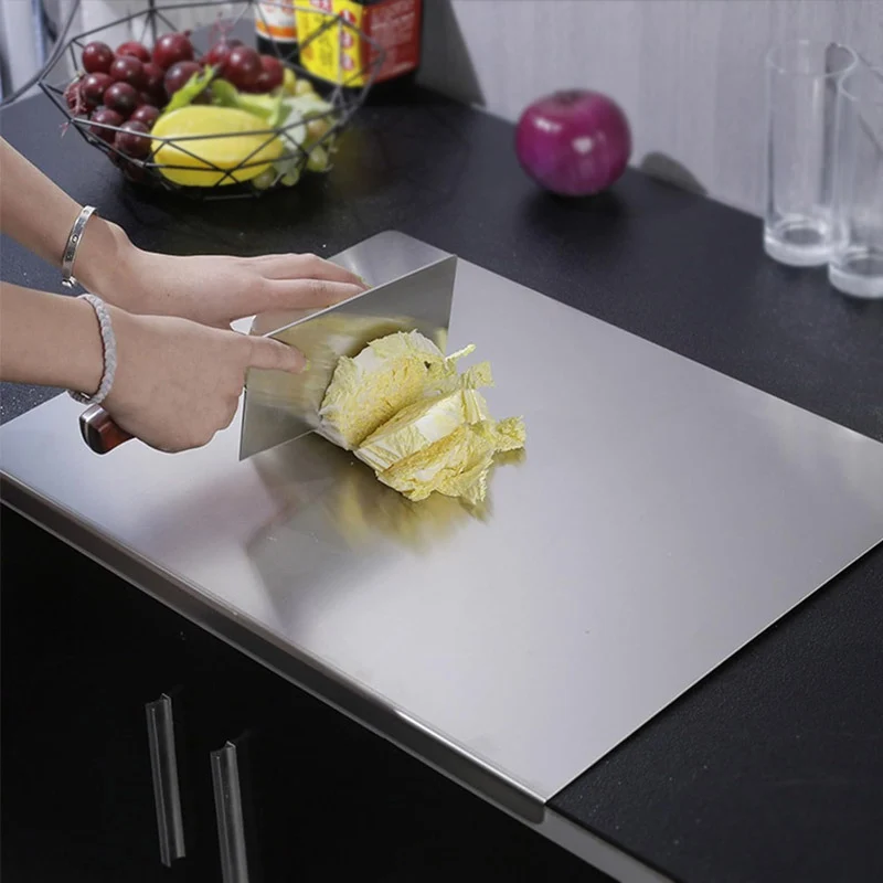 Premium Stainless Steel Cutting Board Heavy-Duty, Hygienic Kitchen Prep Board