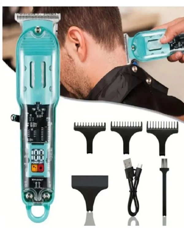 Daling Professional Hair Clipper Transparent Body & LED Display