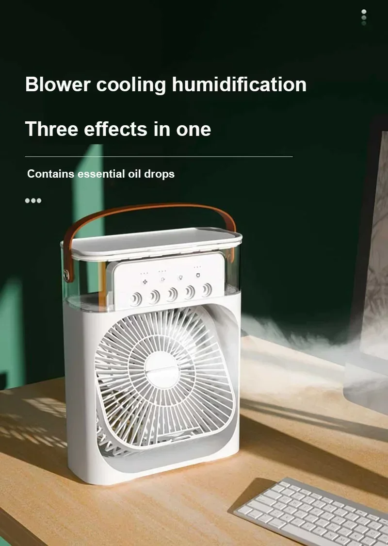 Portable Mini Air Cooler Fan with 5 Nozzle Mist Spray