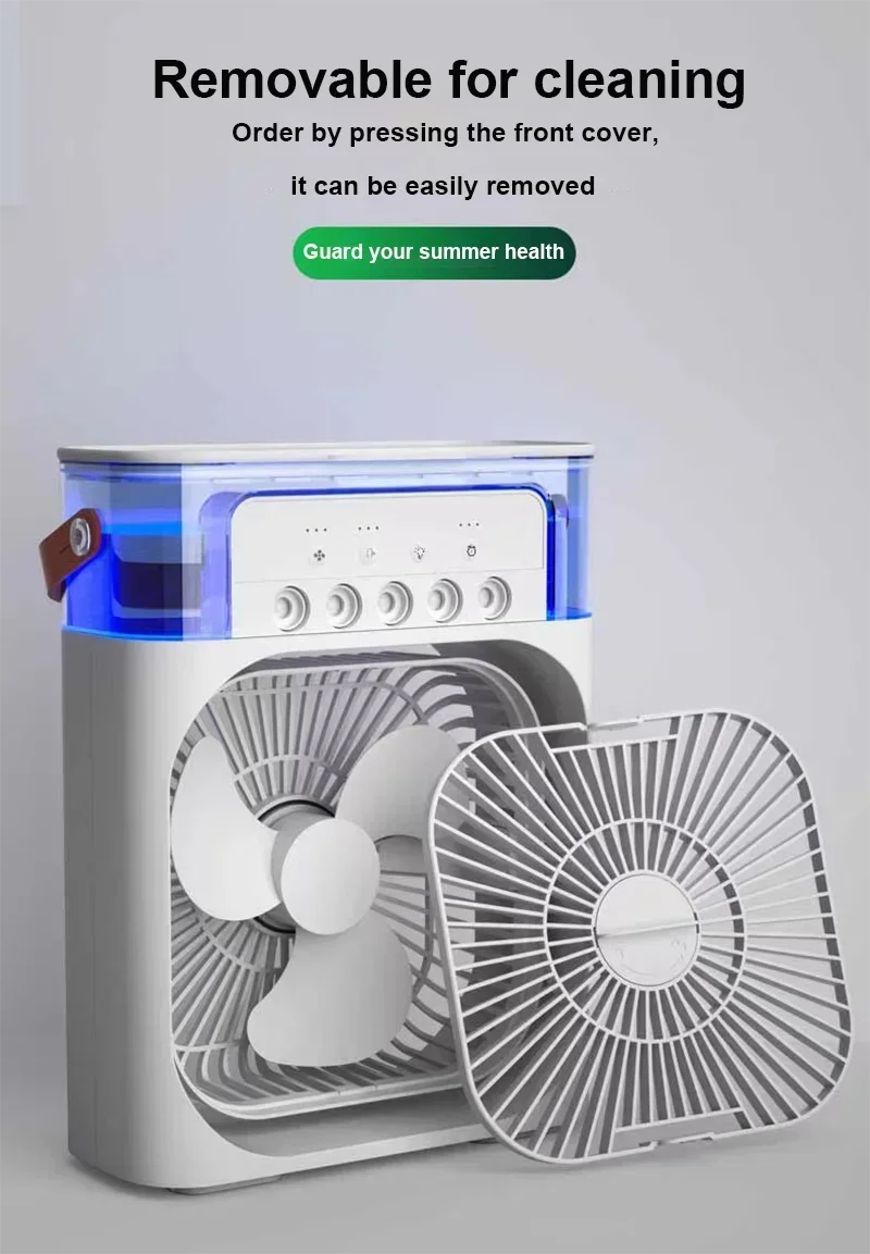 Portable Mini Air Cooler Fan with 5 Nozzle Mist Spray
