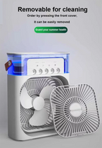 Portable Mini Air Cooler Fan with 5 Nozzle Mist Spray