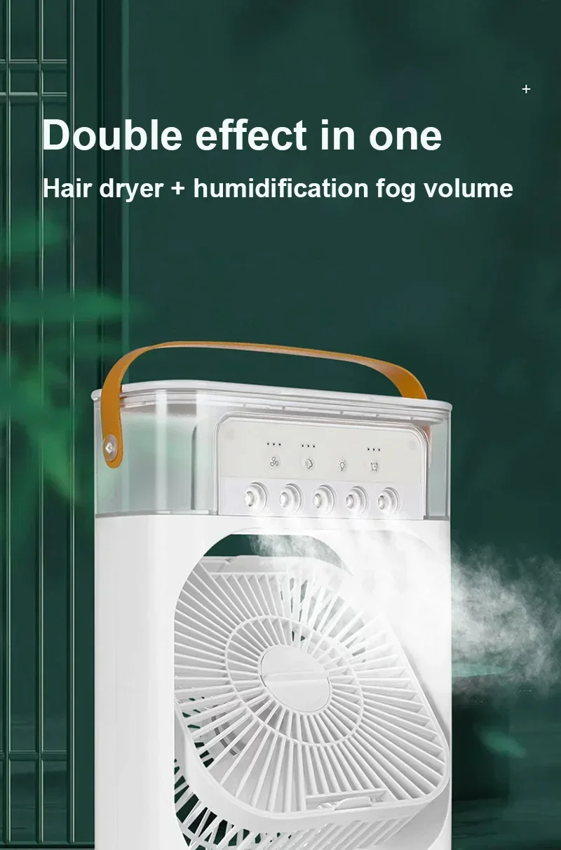 Portable Mini Air Cooler Fan with 5 Nozzle Mist Spray
