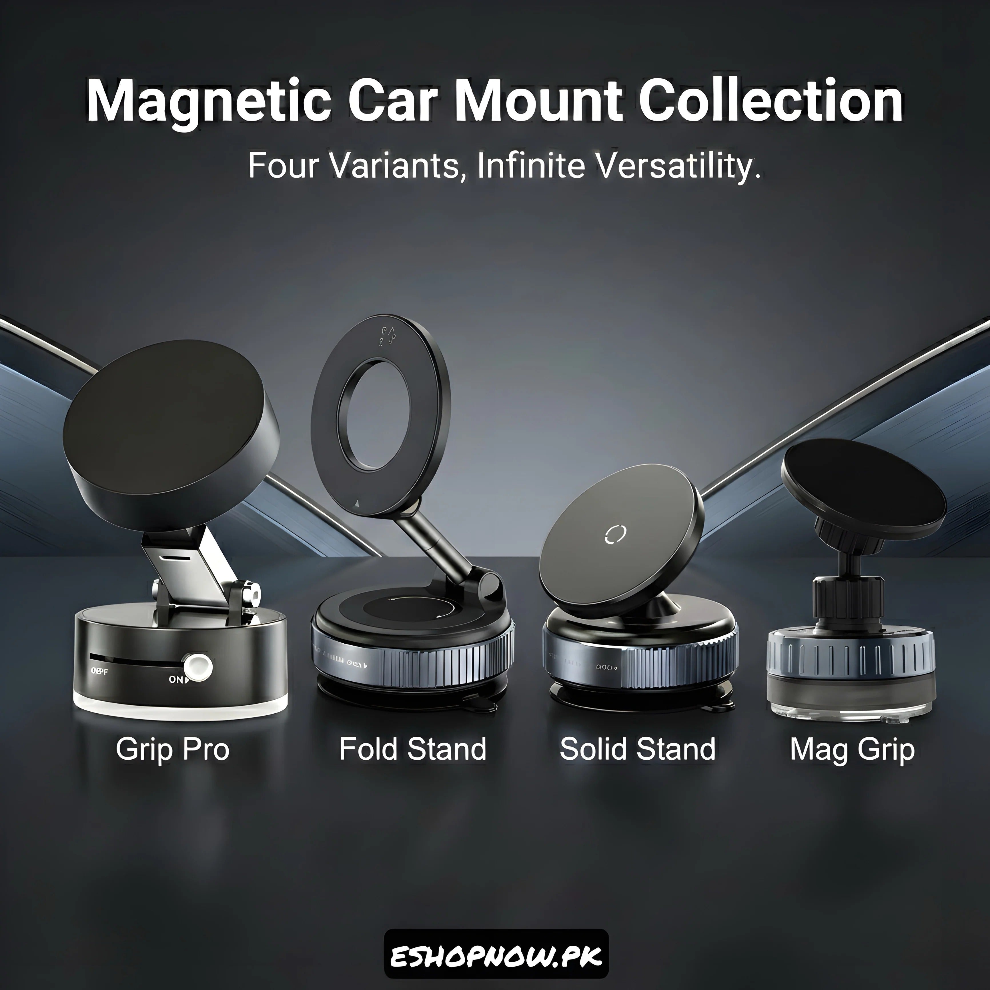 Magnetic Car Phone Holder with Suction Base