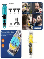 Daling Professional Hair Clipper Transparent Body & LED Display