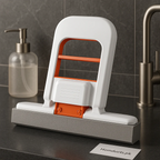Mini Mop Foldable Self-Wringing Kitchen & Bathroom Cleaner with Wall Mount