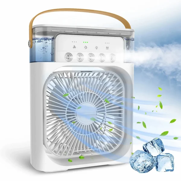 Portable Mini Air Cooler Fan with 5 Nozzle Mist Spray
