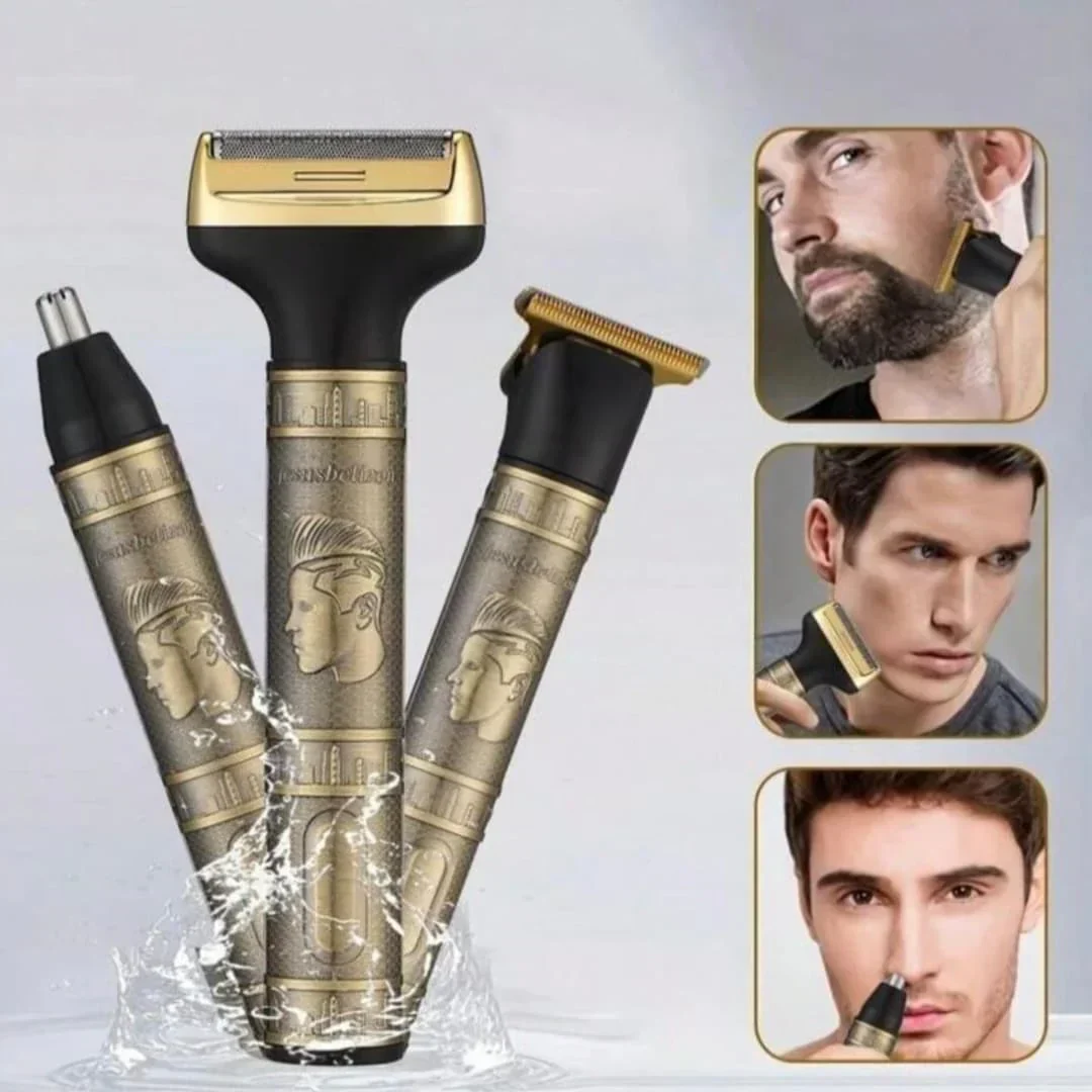 3-in-1 Professional Grooming Kit for Men Electric Shaver, Hair Trimmer